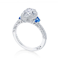 Tacori Dantela Sapphire Cadillac Side Stone Engagement Ring