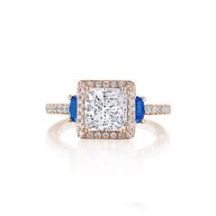 Tacori Dantela Sapphire Cadillac Side Stone Engagement Ring