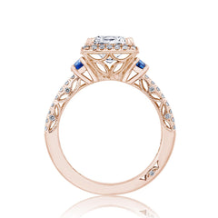 Tacori Dantela Sapphire Cadillac Side Stone Engagement Ring