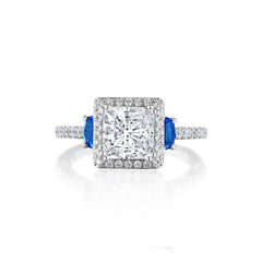Tacori Dantela Sapphire Cadillac Side Stone Engagement Ring