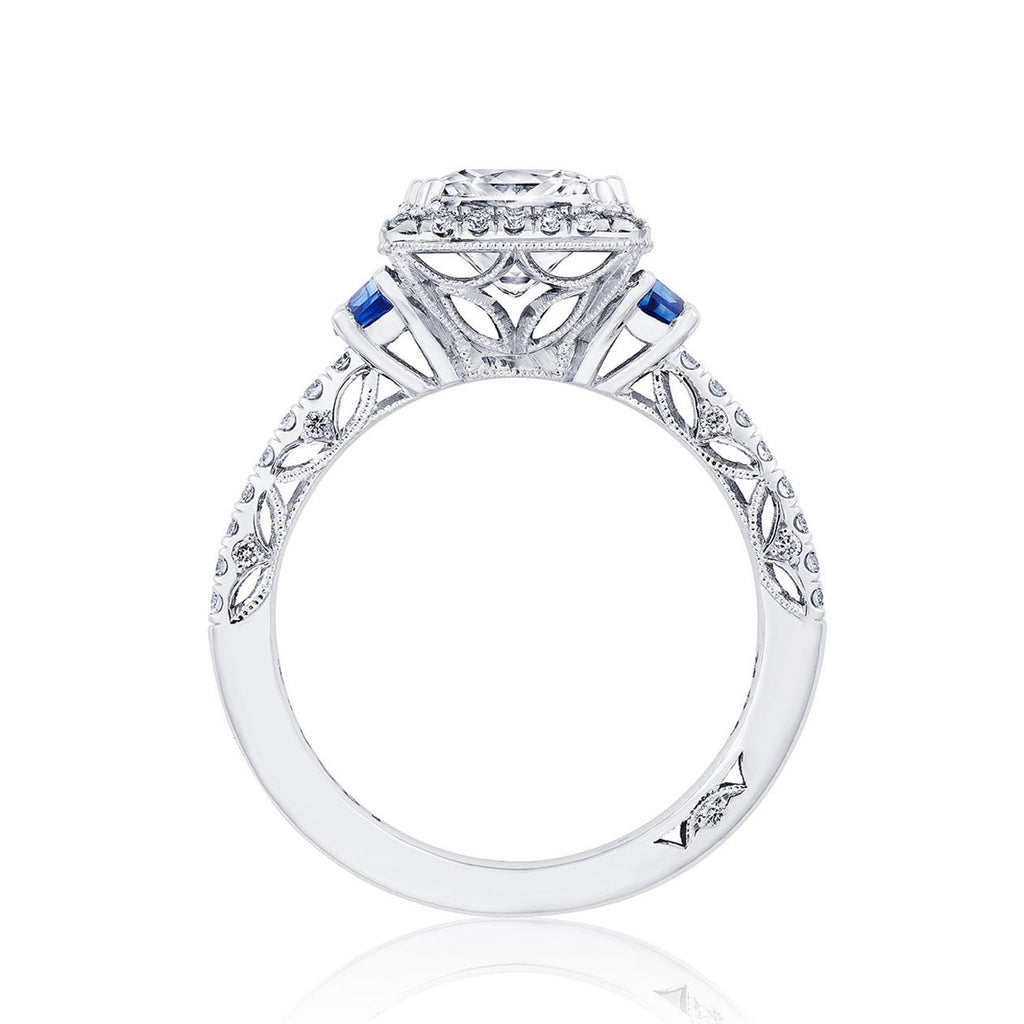 Tacori Dantela Sapphire Cadillac Side Stone Engagement Ring