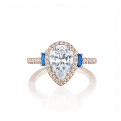 Tacori Dantela Sapphire Cadillac Side Stone Engagement Ring