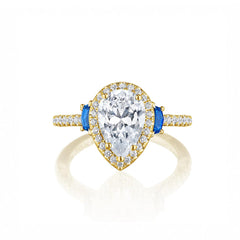 Tacori Dantela Sapphire Cadillac Side Stone Engagement Ring