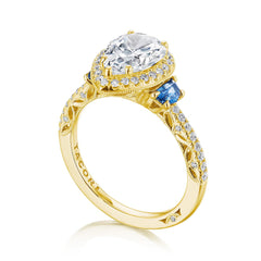 Tacori Dantela Sapphire Cadillac Side Stone Engagement Ring