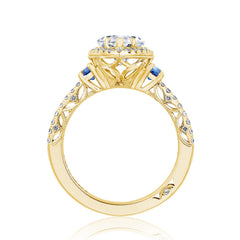 Tacori Dantela Sapphire Cadillac Side Stone Engagement Ring