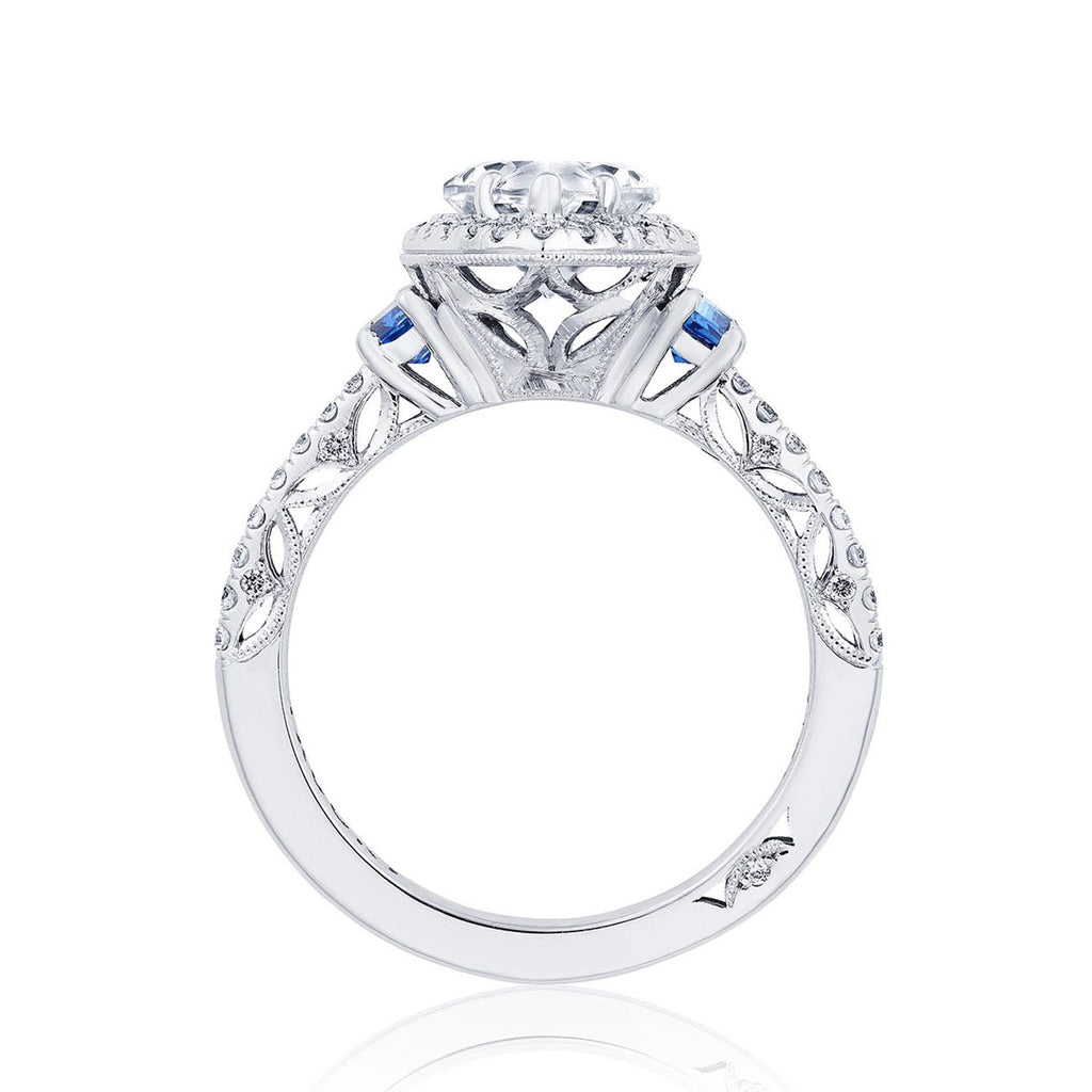 Tacori Dantela Sapphire Cadillac Side Stone Engagement Ring