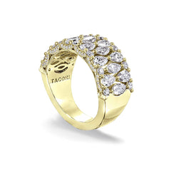 Tacori Classic Crescent RoyalT Geometric Diamond Wedding Band in Platinum