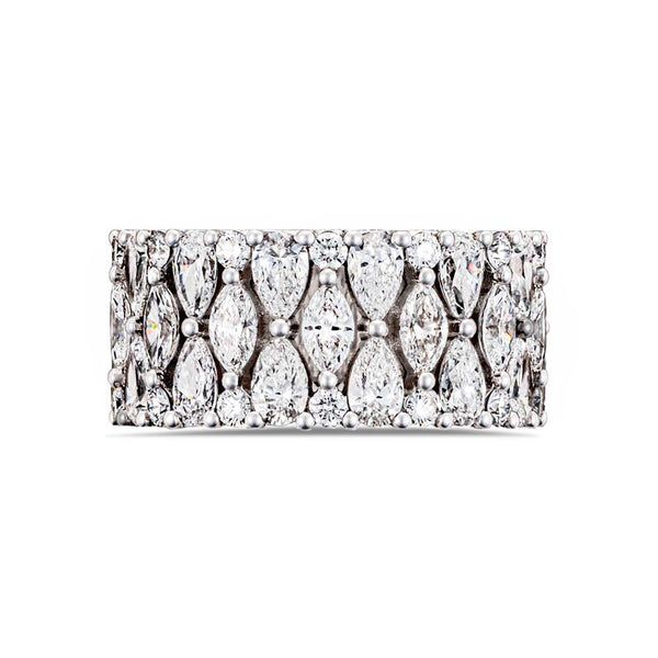 Tacori Classic Crescent RoyalT Geometric Diamond Wedding Band in 18K Yellow Gold