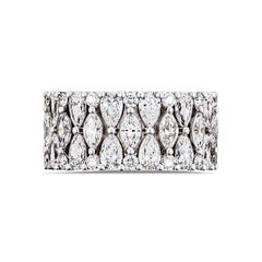 Tacori Classic Crescent RoyalT Geometric Diamond Wedding Band in Platinum