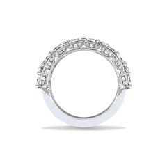 Tacori Classic Crescent RoyalT Marquise and Pear-Shaped Floral Diamond Wedding Band in Platinum