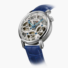 Accutron Spaceview Evolution Electrostatic Watch with Blue Alligator Strap
