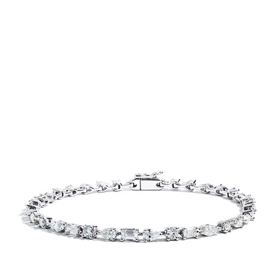 3.5 Carat Fancy Shape Diamond Tennis Bracelet - Private Label product