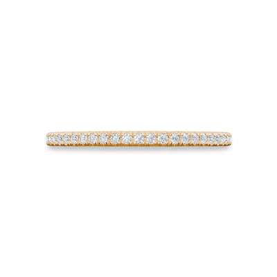 Tacori Lunetta Crescent Halfway French Pave Wedding Band in 18K Rose Gold - Tacori product