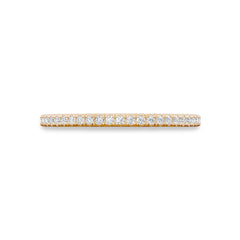 Tacori Lunetta Crescent Halfway French Pave Wedding Band in 18K White Gold