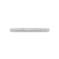Tacori Lunetta Crescent Halfway French Pave Wedding Band in Platinum