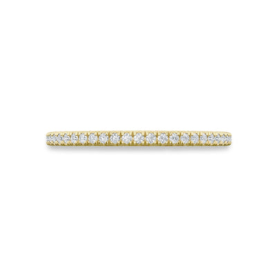 Tacori Lunetta Crescent Halfway French Pave Wedding Band in 18K Yellow Gold - Tacori product