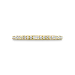 Tacori Lunetta Crescent Halfway French Pave Wedding Band in Platinum