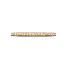 Tacori 3/4 Lunetta French Pave Wedding Band in 18K Rose Gold