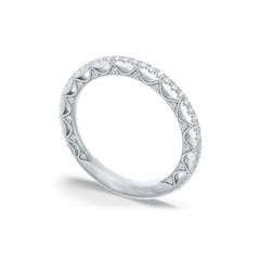 Tacori 3/4 Lunetta French Pave Wedding Band in 18K Yellow Gold