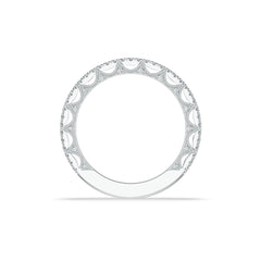 Tacori 3/4 Lunetta French Pave Wedding Band in 18K Rose Gold