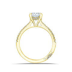 Tacori Oval Halfway French Pave Hidden Halo Engagement Ring Setting