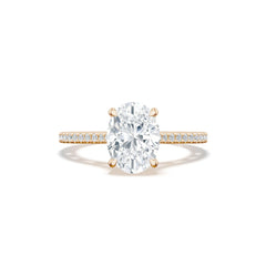 Tacori Lunetta Crescent Oval Halfway Pave Engagement Ring Setting