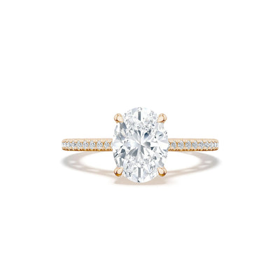 Tacori Lunetta Crescent Oval Halfway Pave Engagement Ring Setting - Tacori product