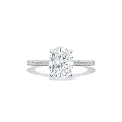Tacori Lunetta Crescent Oval Halfway Pave Engagement Ring Setting - Tacori product