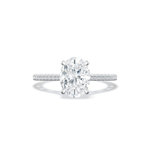 Tacori Lunetta Crescent Oval Halfway Pave Engagement Ring Setting