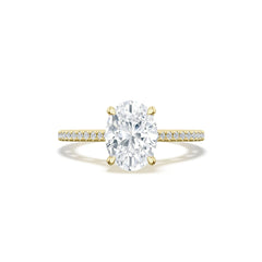 Tacori Lunetta Crescent Oval Halfway Pave Engagement Ring Setting