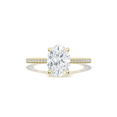 Tacori Lunetta Crescent Oval Halfway Pave Engagement Ring Setting
