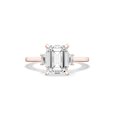 Tacori Lunetta Crescent Three Stone Emerald Engagement Ring Setting - Tacori product