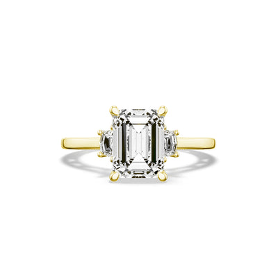 Tacori Lunetta Crescent Three Stone Emerald Engagement Ring Setting - Tacori product