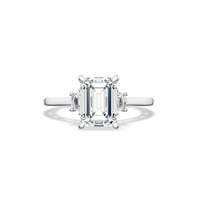Tacori Lunetta Crescent Three Stone Emerald Engagement Ring Setting - Tacori product