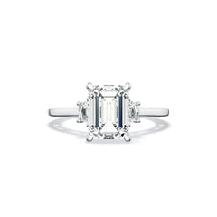 Tacori Lunetta Crescent Three Stone Emerald Engagement Ring Setting