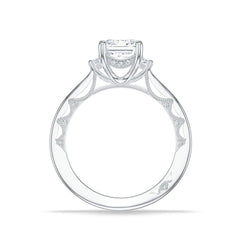 Tacori Lunetta Crescent Three Stone Emerald Engagement Ring Setting