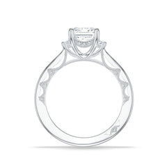 Tacori Lunetta Crescent Three Stone Emerald Engagement Ring Setting
