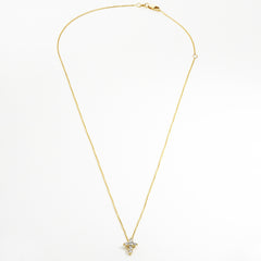 Roberto Coin Tiny Treasures Yellow Gold Small Diamond Cross Pendant Necklace