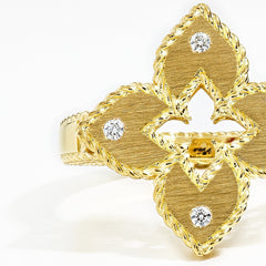 Roberto Coin Petite Venetian Princess Diamond Flower Ring