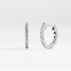 Roberto Coin Diamond Huggie Earrings