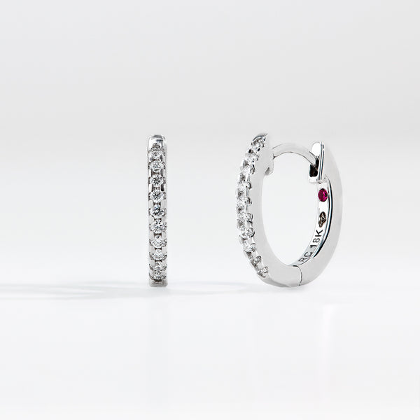 Roberto Coin Diamond Huggie Earrings