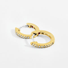 Roberto Coin Diamond Huggie Earrings