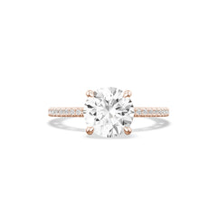 Tacori Lunetta Crescent Round Halfway Pave Engagement Ring Setting