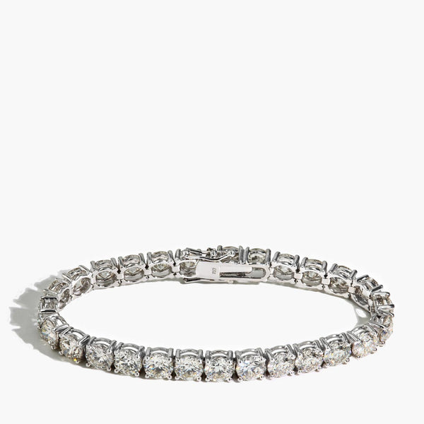 28 Carat Diamond Tennis Bracelet in 18K White Gold