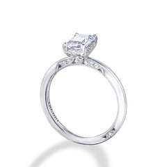 Tacori Emerald Hidden Halo Engagement Ring Setting