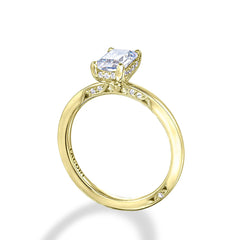 Tacori Emerald Hidden Halo Engagement Ring Setting