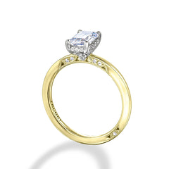 Tacori Emerald Hidden Halo Engagement Ring Setting