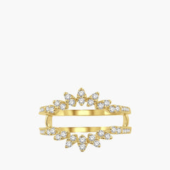 Diamond Insert Ring in 14K Yellow Gold