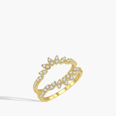 Diamond Insert Ring in 14K Yellow Gold