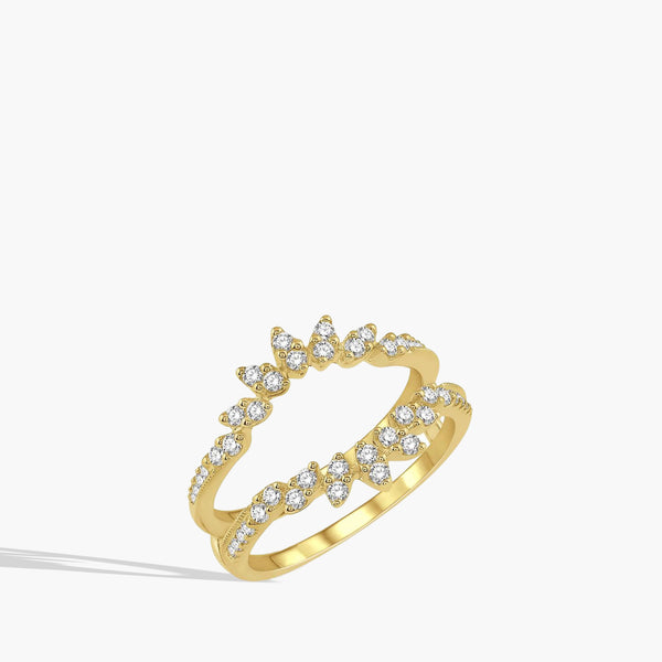 Diamond Insert Ring in 14K Yellow Gold